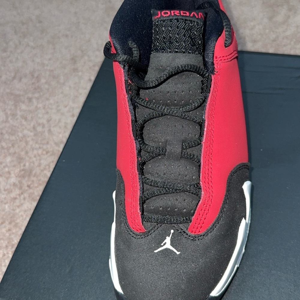 Jordan 14 (Retro) (PS)  Red and Black Sneakers